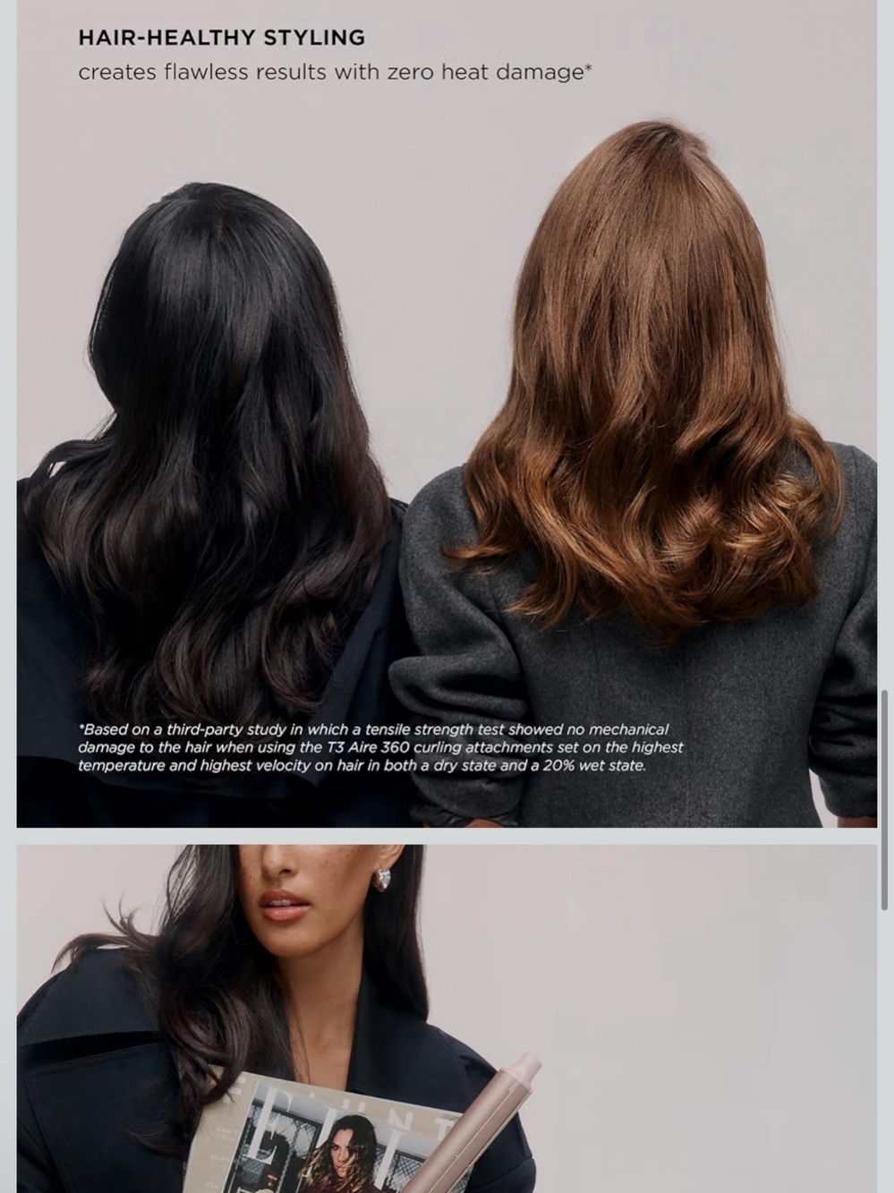 T3 LuxeDry Ionic Hair Dryer Set, Blow Dryer with Diffuser for Curly, Wavy & All - Picture 9 of 13